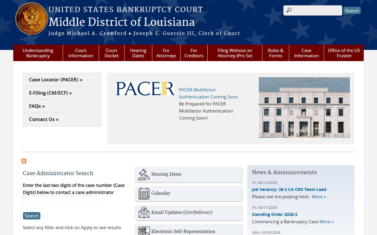 West Feliciana Parish District Court records federal and local court distinction