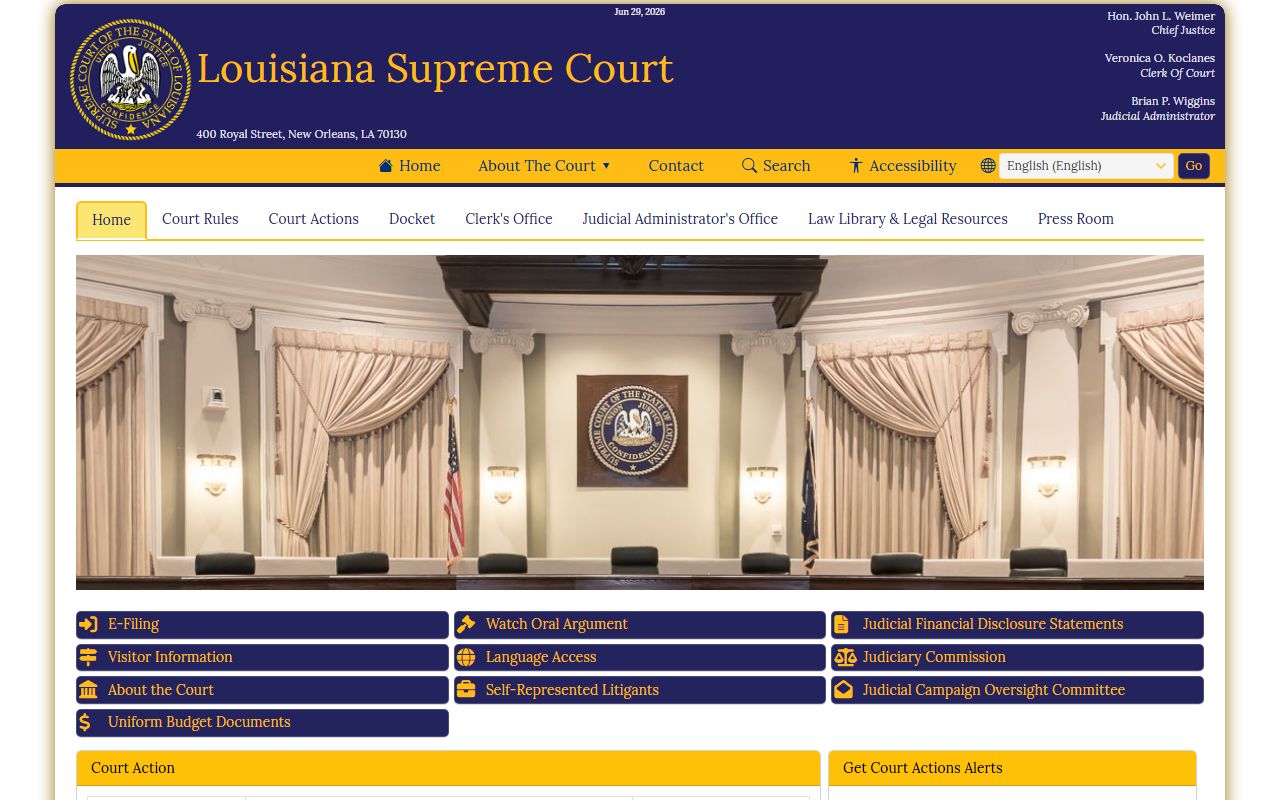 West Feliciana Parish Court records Louisiana Supreme Court website