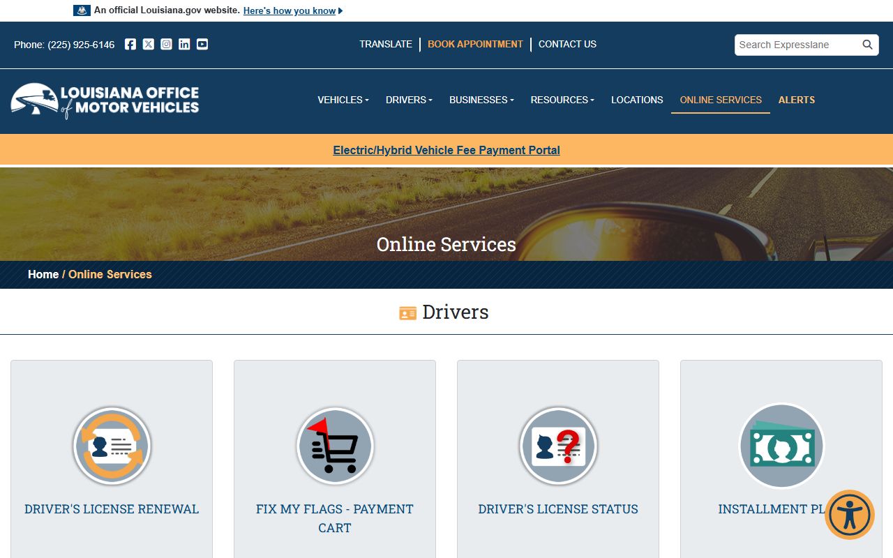 West Feliciana Parish traffic court records Louisiana OMV online services