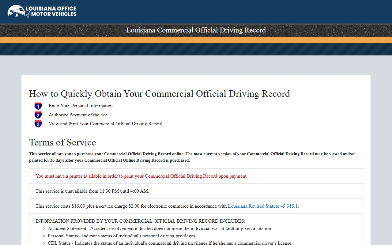 West Feliciana Parish traffic court records commercial driving record