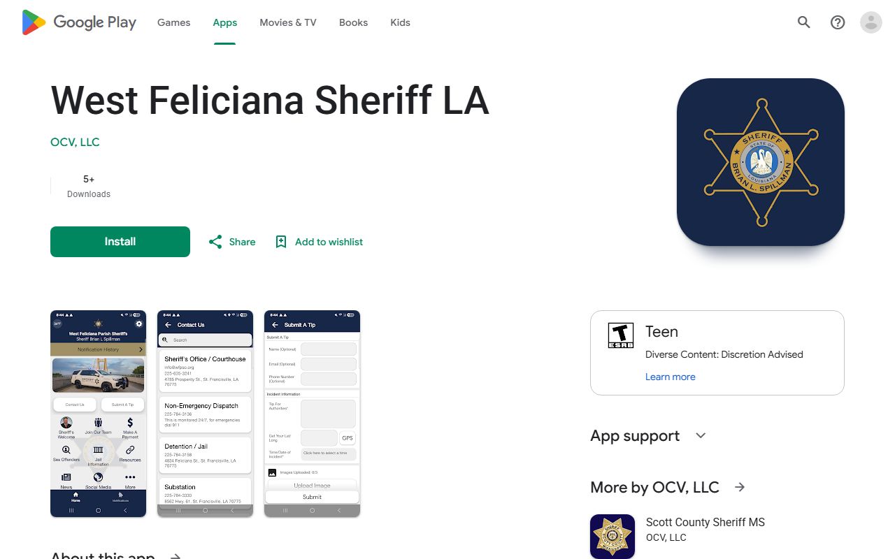 West Feliciana Parish traffic court records sheriff Google Play app