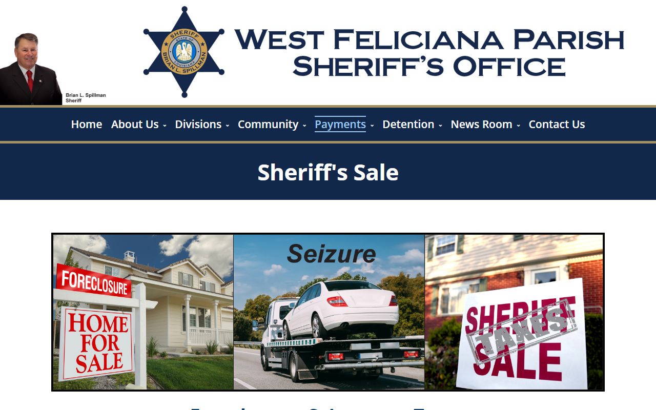 West Feliciana Parish warrant records sheriff sale information